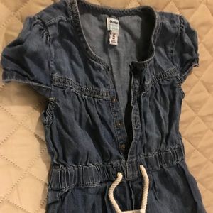 Denim Romper Shorts